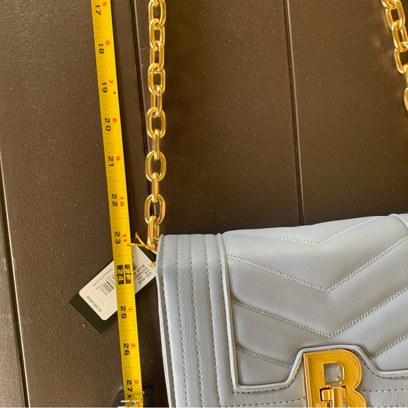 Bebe Katrina Quilted Crossbody-Blue Slate-Purse-NWT - Picture 12 of 15